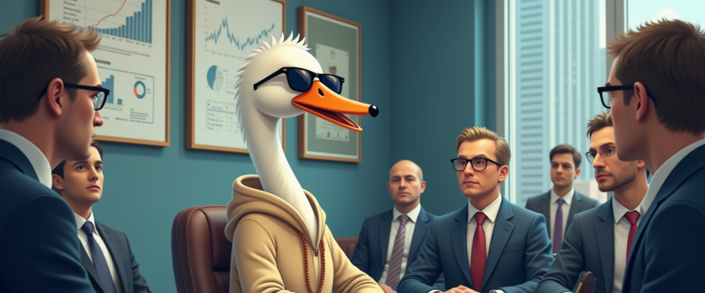 Swan at the office